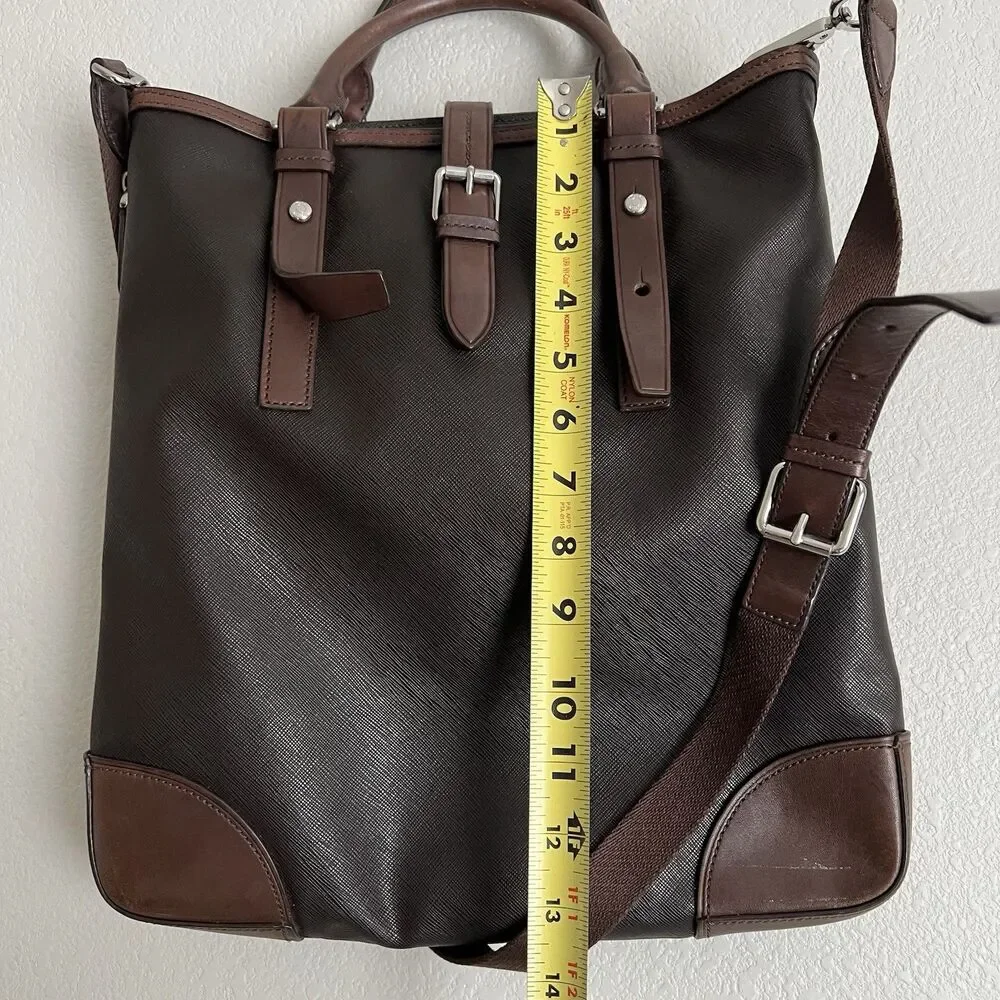 Tumi Women’s Brown Coated Canvas Leather Crossbody Bag